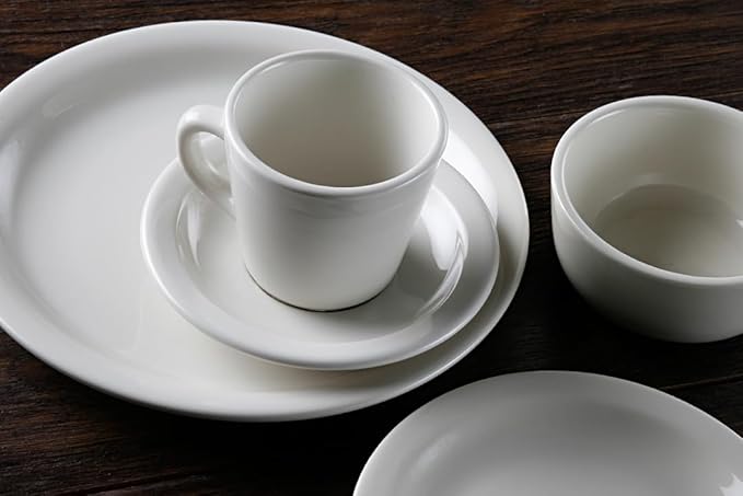 Tuxton China TNR-014 Platter, 13-1/4" x 10-1/2", Oval, Narrow Rim, Microwave and Dishwasher Safe, Oven Proof, Fully Vitrified, Ceramic, Nevada, American White/Eggshell, Pack of 12