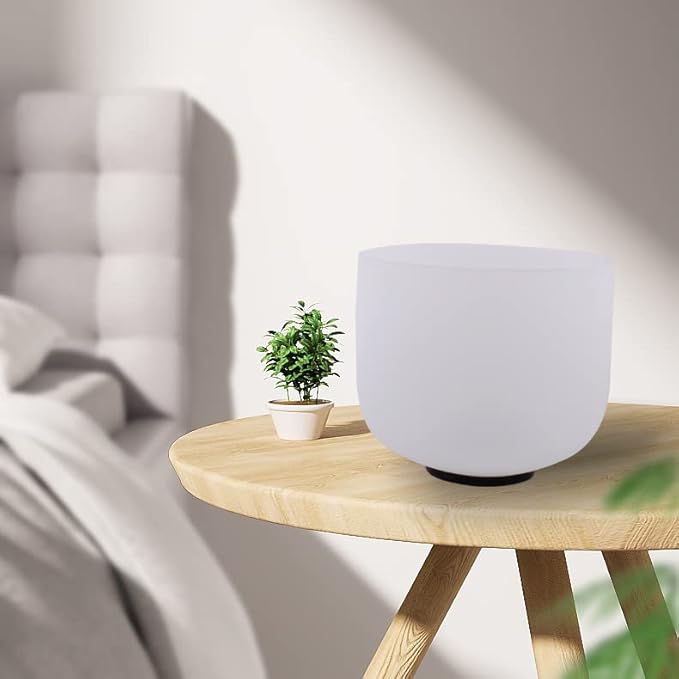 7inch 8inch 9inch Crystal singing bowls set sound bowl for healing Mindfulness, Meditation, Yoga, Spiritual and Body Healing Chakra Bowl (G note (Throat), 9 inch)