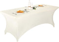 LZY Spandex Fitted Stretch Table Cover for 6 ft or 4ft or 8ft Folding Table, Rectangular Cocktail Tablecloth, Perfect for Party or Banquet