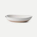 MORA Mega and Giant Serving Dishes Set of 2, 16 inch and 14 inch Ceramic Pottery Oval Platters - Microwave, Oven and Dishwasher Safe - Oat