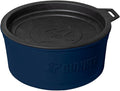 GUNNER Dog Bowl with Spill-Proof Travel Lid – 7.5" x 3.75", 1.3 lb, 7-Cup Capacity, BPA-Free, Rust-Proof, Shock-Resistant, Stackable, Dishwasher Safe, Leak-Resistant Nesting Lid – Navy