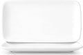 White Serving Platters Set of 2, 15.5 Inch Large Rectangular Serving Platters, Ceramic Serving Plates, Porcelain Platter for Food, Appetizer, Sushi, Steak