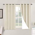 H.VERSAILTEX 100% Blackout Curtains for Bedroom Thermal Insulated Linen Textured Curtains Heat and Full Light Blocking Drapes Living Room Curtains 2 Panel Sets, Bleached Sand, 52x54 Inch
