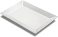 18" x 12" Large Serving Platter, Porcelain Heavy-Duty Large Serving Tray, White Rectangular Plate for Turkey, Food, Fruit, Party, Wedding, Christmas, Chip and Scratch Resistant