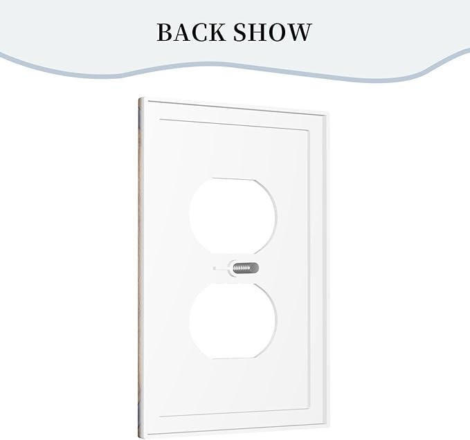 Outlet Covers Rustic Farmhouse Barn Door Vintage Wood 1 Gang Duplex Light Switch Cover Plate Decorative Wall Plates Electrical Switchplate Receptacle for Bathroom Cabin Decor（2 Pack）