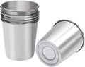 Ruisita Resinta 6 Pack 5 oz Stainless Steel Cups Metal Shatterproof Stackable Pint Drinking Cups for Kids