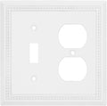 Henne Bery Sunken Pearls Heavy Duty Decorative Wall Plate Switch Plate Outlet Cover (Toggle/Duplex, White)