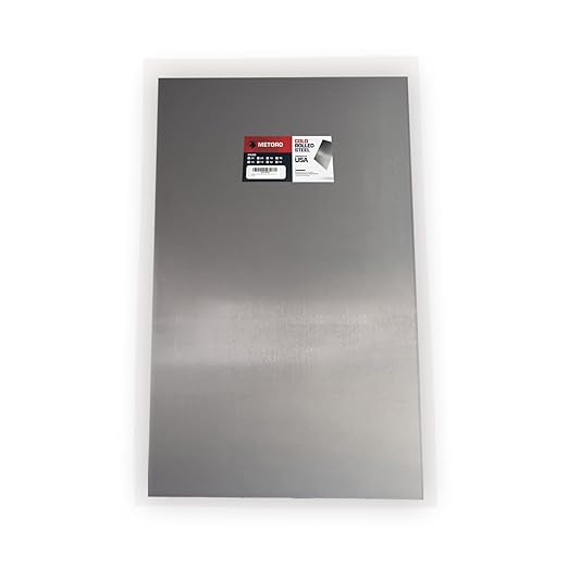 Metoro 16-Gauge 36" x 24" 2 Pack Mild CRS Steel Sheet Metal- Formable, Weldable, Magnetic, Smooth Surface - Industrial-Grade Metal Plate for DIY Projects, Fabrication, and More. (2, .060 X 36 X 24)