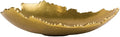Red Co. 12” Decorative Antique Golden Allure Torn Metal Centerpiece Bowl with Sculpted Edges