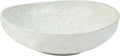 White Speckled Ceramic Decorative Bowl, Textured Stoneware Fruit & Salad Bowl for Table Centerpiece or Entryway