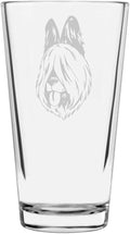 Briard Dog Themed Etched All Purpose 16oz Pint Glass