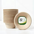 Disposable Bowls, 32 oz,100pack,bagasse,sugarcane Compostable, Natural Fiber, Round Shape, Bulk Pack