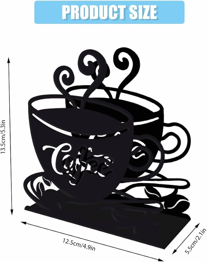SUPERDANT Coffee Cup Napkin Holder for Tables Coffee Metal Kitchen Napkin Holder Vintage Tabletop Tissue Stand Rustic Cloth Napkins Holders Farmhouse Restaurants Hotel Party Table Decor