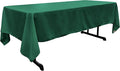 LA Linen Polyester Poplin Washable Rectangular Tablecloth, Stain and Wrinkle Resistant Table Cover 60x108, Fabric Table Cloth for Dinning, Kitchen, Party, Holiday 60 by 108-Inch, Teal