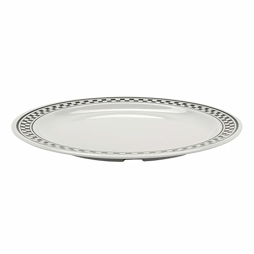G.E.T. 9" Heavy-Duty Wide Rim Melamine Dessert Plate (Set of 4)