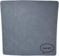 Nikalaz Set of 6 Placemats Made of Recycled Leather (18"x13", Dirty Grey)