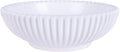 DOVDOV White ruffled-edge decorative bowl, large modern fruit bowl, home decor bowl for kitchen counter, coffee table, or entryway table, minimalist key holder and centerpiece fruit bowl.