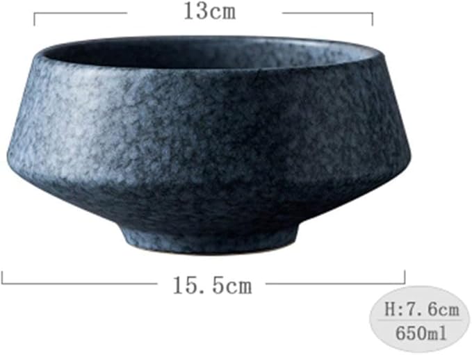 Bowls Japanese Style Irregular Noodle Bowls Fruit Salad Noodle Soup Bowl Dinnerware Set Ceramic Bowls Tableware(Small)