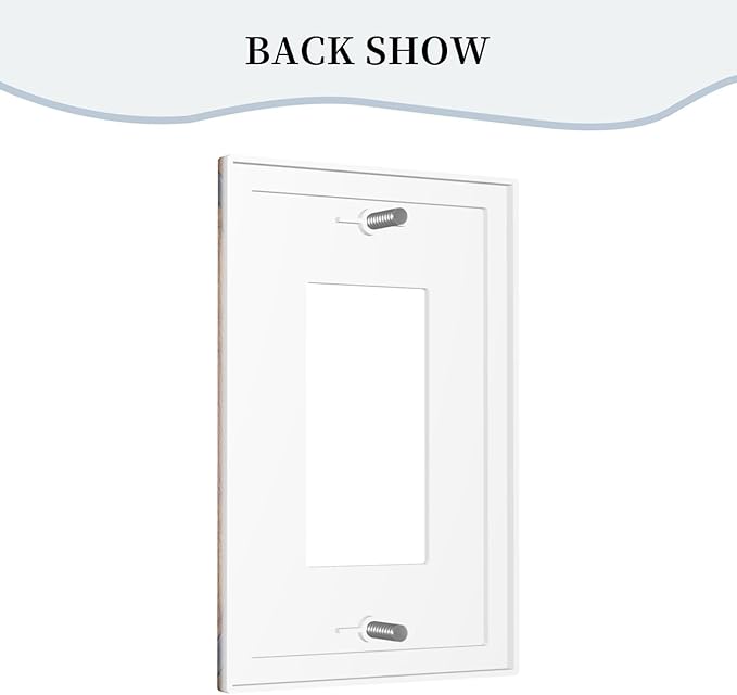 Outlet Covers Rustic Farmhouse Barn Door Vintage Wood 1 Gang Wall Plate Single Rocker Light Switch Cover Decorative GFCI Receptacle Electrical Switchplate for Bathroom Cabin Decor（2 Pack）