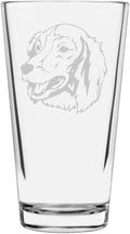 Saint Usuge Spaniel Custom Personalized Dog Themed Etched All Purpose 16oz Pint Glass