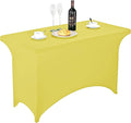 LZY Spandex Fitted Stretch Table Cover for 4ft or 6ft or 8ft Folding Table, Rectangular Cocktail Tablecloth, Perfect for Party or Banquet
