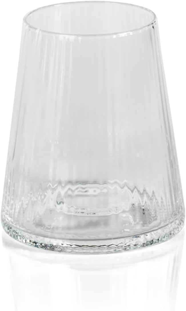 Zodax Bandol Fluted Textured Glasses or Stemware Sets of 2 or 4 (All Purpose Glasses S/4)