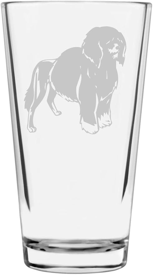 Portuguese Water Custom Personalized Dog Themed Etched All Purpose 16oz Pint Glass