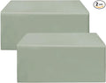 HolidayIdeas Fitted Table Covers - 96 x 30 Inch - 2 Pack Rectangle Tablecloths for 8 Foot Tables, Polyester Fabric Tablecloth for Parties, Holiday Dinner, Trade Show (Sage Green)