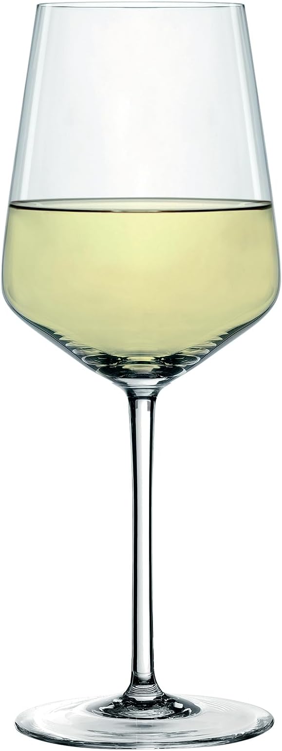 Spiegelau Style Crystal White Wine Glasses Gift Set, Elegant Stemmed Wine Glasses, Stylish Glassware for Dinner Party, Home Bar, Wedding Gifts, Birthday Gifts, Hosting Essentials, 15.5 oz, Set of 4