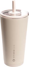 HydroJug Everyday Tumbler 20 oz – Ceramic-Lined Insulated Tumbler with Straw and Soft-Touch Lid, Cup Holder Friendly, Double-Wall Vacuum Insulation, Reusable Travel Cup – Dune