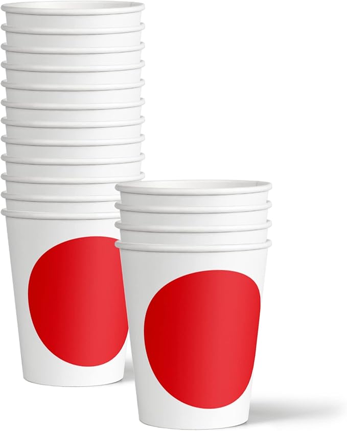 Japan Flag Birthday Party Supplies Set Plates Napkins Cups Tableware Kit for 16