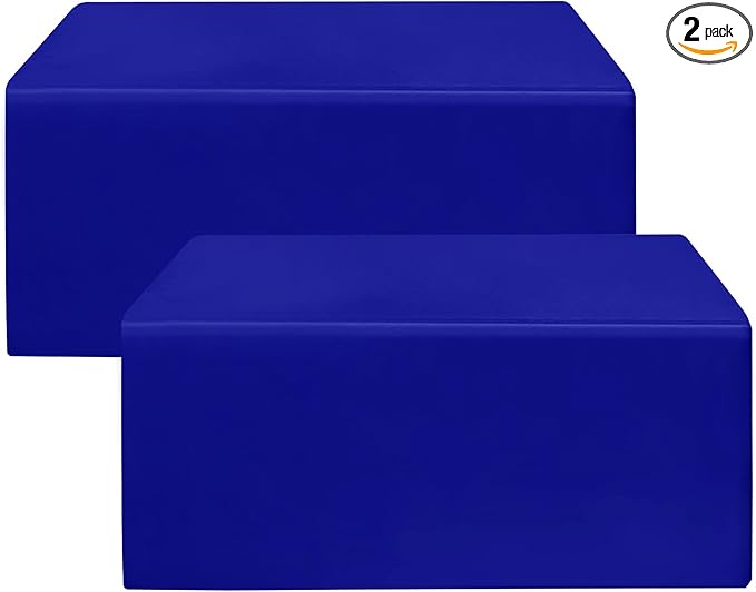 HolidayIdeas 2 Pack Fitted Table Clothes - 48 x 24 Inch - Royal Blue Rectangle Tablecloths for 4 Foot Tables, Polyester Fabric Tablecloth for Trade Show, Craft Show, Party, Birthday