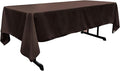 LA Linen Polyester Poplin Washable Rectangular Tablecloth, Stain and Wrinkle Resistant Table Cover 60x120, Fabric Table Cloth for Dinning, Kitchen, Party, Holiday 60 by 120-Inch, Brown