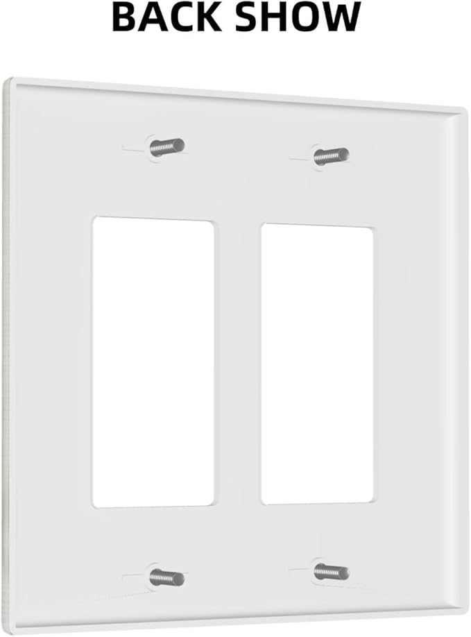 Outlet Covers Mid Century Modern Retro Stars 2 Gang Light Switch Cover Double Rocker Wall Plate Decorative GFCI Receptacle Electrical Switchplate for Bathroom Bedroom Decor（2 Pack）