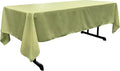 LA Linen Polyester Poplin Washable Rectangular Tablecloth, Stain and Wrinkle Resistant Table Cover 60x102, Fabric Table Cloth for Dinning, Kitchen, Party, Holiday 60 by 102-Inch, Sage