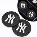 Silicone Yankees Car Cup Holder Coasters,Baseball Fans Car Coasters for NY Yankees Fans, Non-Slip Universal Fit Cup Holder Insert