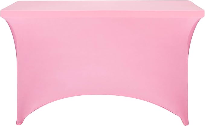 LZY Spandex Fitted Stretch Table Cover for 4ft or 6ft or 8ft Folding Table, Rectangular Cocktail Tablecloth, Perfect for Party or Banquet