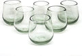 Clear 6 oz Roly Poly Glasses (set of 6), Recycled Glass, Lead-free, Toxin-Free (6 oz Roly Poly)