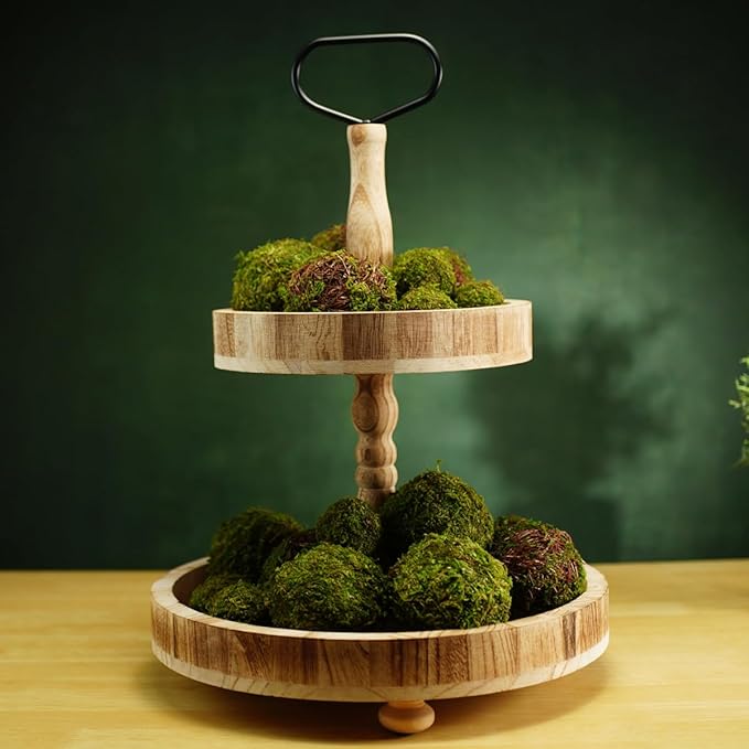 BYHER Decorative Moss Balls Set - 18pcs Fake Moss Balls for Bowl Fillers, Centerpiece Decor, Home Decor, Vase Fillers, Wedding Decor, Table Arrangements, Coffee Accents, DIY Crafts (Mix-Set of 18)