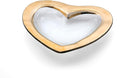 Annieglass 8" Heart Medium Bowl with 24k Gold, Timeless Glass Tableware for all Occasions, Made in the USA