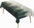 70x140 Inch Nature Scenery Rectangular Tablecloth Foggy Wild Forest Mysterious Secret Realm Table Cloth Waterproof Durable Table Cover for Home Game Room Banquet Picnic Outdoor BBQ Decor