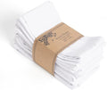 ACCENTHOME Accent Home 100% Cotton Napkins, Delicate Cloth Napkins for Dinners, Parties and Weddings，18 x 18 Inch Set of 12 - White