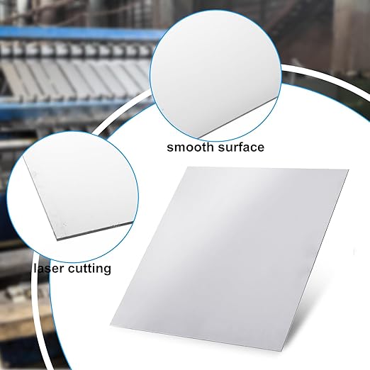 2 Pack 14 Gauge Sheet Metal 12x12 Stainless Steel Sheets 2mm Cold Rolled Steel Plate Weldable Metal Panels for DIY Craft Projects, Industrial, Professional