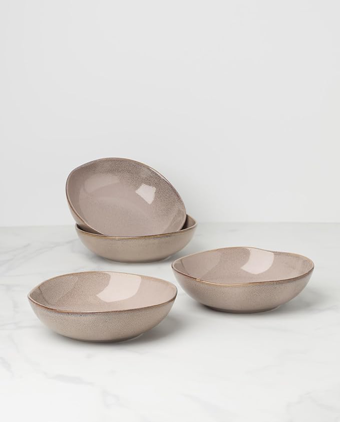 Oneida 899212 Organic Shades Clay Pasta Bowls, Set Of 4, Service For 4