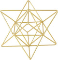 Metal Geometric Sculptures Home Decor, 3D Gold Decor Metal Table Top Decor Sphere, Abstract Coffee Table Decor Living Room Decor, Modern Home Decorations for Study, Bedroom, Office