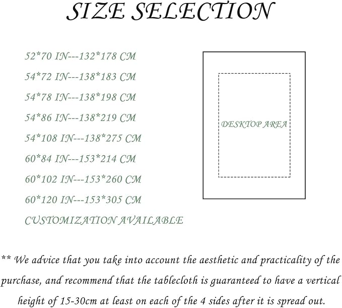 52x70 Inch Nature Rectangular Tablecloth Forest Silhouette Painting Table Cloth Waterproof Durable Table Cover for Picnic Indoor Gaming Room Decor