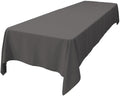 LA Linen Polyester Poplin Washable Rectangular Tablecloth, Stain and Wrinkle Resistant Table Cover 60x102, Fabric Table Cloth for Dinning, Kitchen, Party, Holiday 60 by 102-Inch, Charcoal
