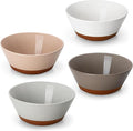 MALACASA Soup Bowls, Ceramic Salad Bowls Set of 4, 35oz Ceramic Bowls for Ramen, Cereal, Fruit and Pho, Microwave & Dishwasher Safe, Speckled Deep Bowls, Multicolor