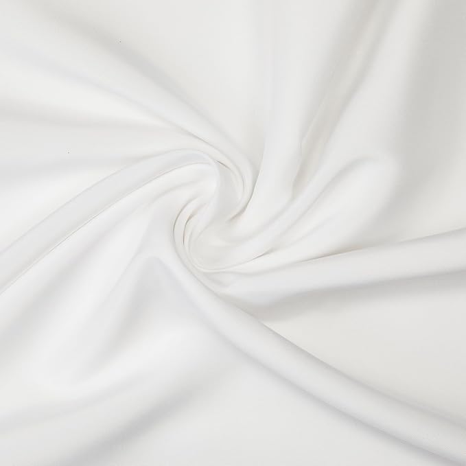 Gee Di Moda 132 Inch White Round Tablecloth - Heavy Duty, Machine Washable, Wrinkle Resistant - For 72 to 96 Inch Round Tables - Ideal for Buffet, Holidays, Dinner, Wedding & Baby Showers