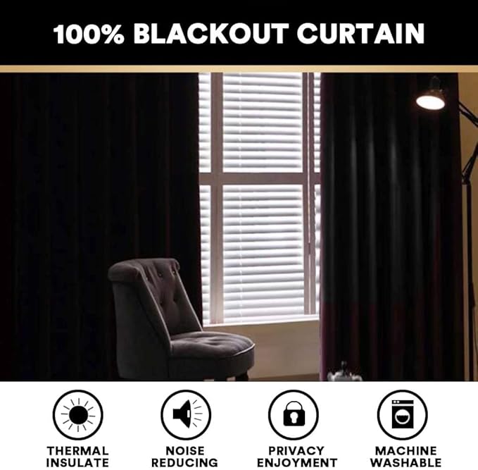 PrinceDeco 100% Blackout Curtains Linen Drapes 108 Inches Long Room Divider Curtains Patio Curtain for Sliding Door Thermal Curtain for Sliding Glass Door,W100 X L108 Inch, Preal White